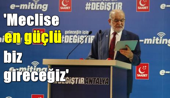 Karamollaoğlu Antalya'da e-miting düzenledi