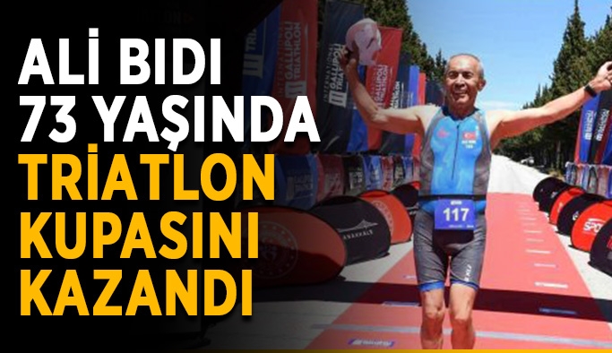 Ali Bıdı, 73 yaşında Triatlon kupasını kazandı